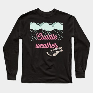 Cuddle weather blue clouds Long Sleeve T-Shirt